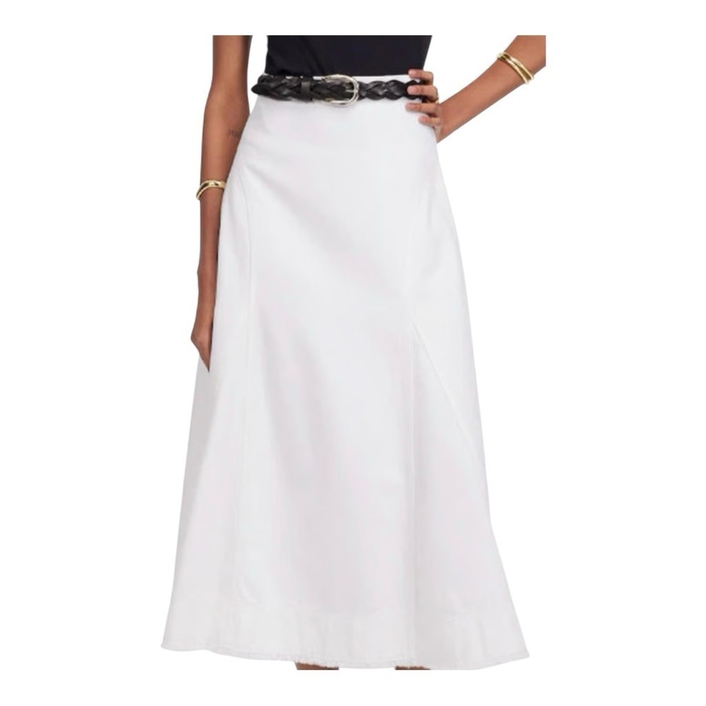 Madewell White A-Line Skirt